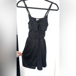 M Black Waist Sinch Romper